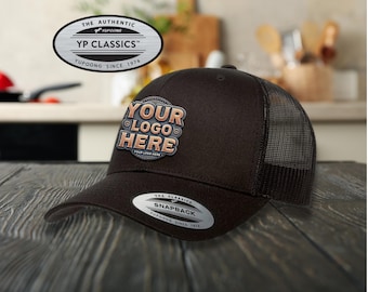 Custom Personalized Embroidered Hats - Trucker Mesh Snapback - Hats With Your Own Text/Logo - Yupoong Mesh Snapback Custom Hats - Adjustable