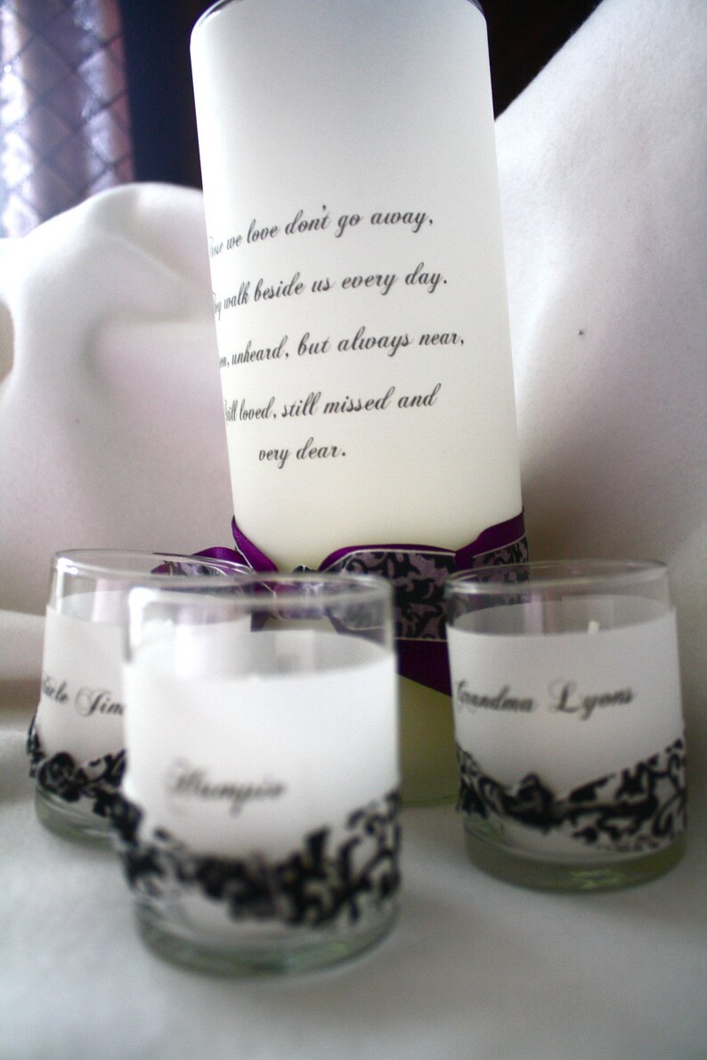 Custom Memorial Candle Set Etsy