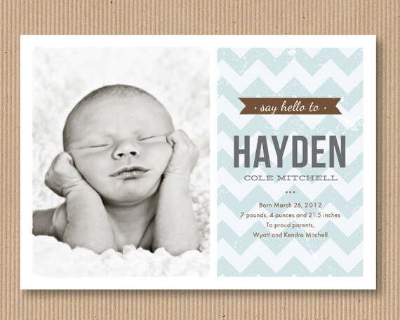 Printable Birth Announcements For Boys