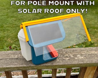 POLE mount + SOLAR roof only - Rain Roof Extender Expander. Compatible with Bird Buddy.