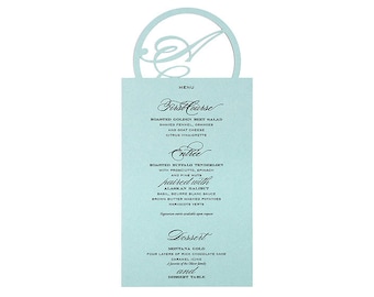 Monogram Menu Cards - Cutout Letter Table Ornamentation