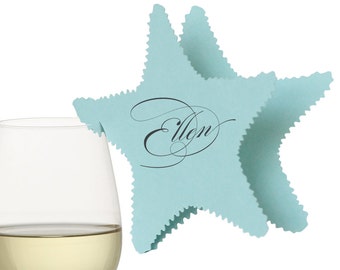 Starfish Place Cards - ocean, sea, nautical, fish, star