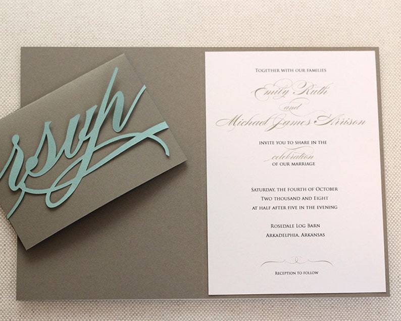 Monogram Wedding Invitations image 2