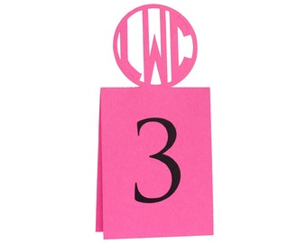 Circle Monogram Table Numbers