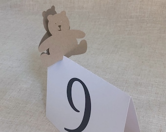 Teddy Bear Table Numbers