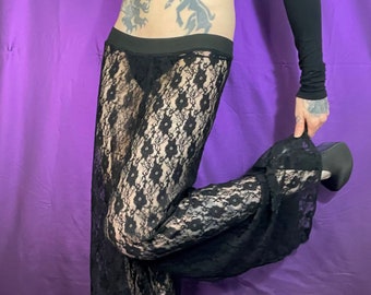 Hell Couture Lace Palazzo Pants
