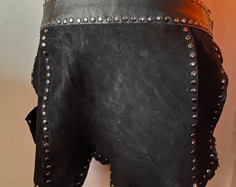 Hell Couture Leather Belt Skirt