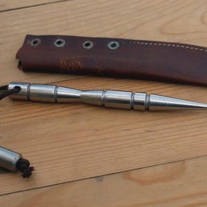 Stainless Steel Marlin Spike Punch Pick with Kydex Sheath - Durable Marlin Spike