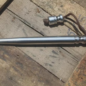 Handcrafted Steel Marlin Spike with Leather Sheath: Sailor&#39;s Knot Tool