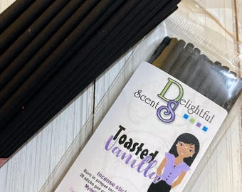 Incienso de vainilla tostada, paquete de 20, sumergido a mano, aromaterapia