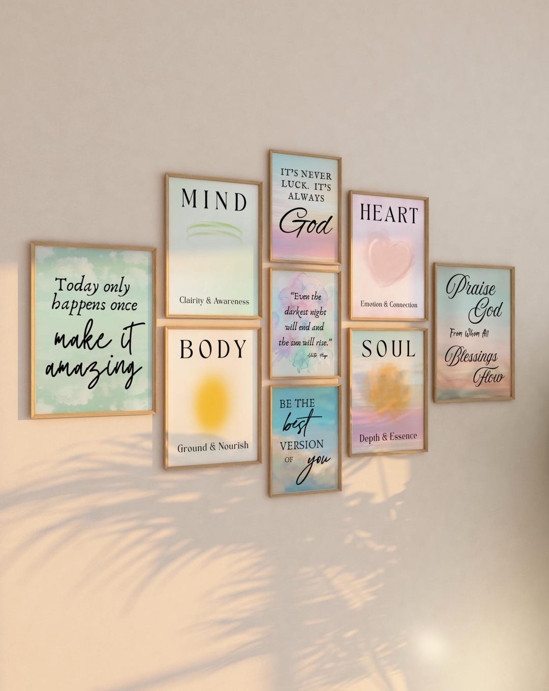 Inspiring Quotes Wall Art Set of 9, Digital Download - Etsy