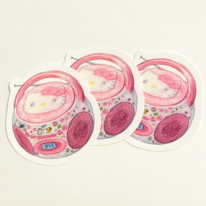 music box kitty sticker