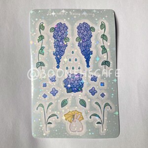 Booneh's Rainy Spring / Süßer rosa Hasen Sticker Bogen / Kawaii / süße Kunst / Ästhetik / Schreibwaren