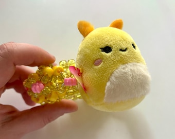 Brazalete Kandi Squishmallow - Mariposa amarilla