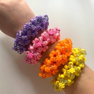 Flower Kandi Cuff Bracelet