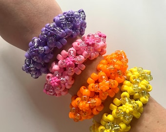 Flower Kandi Cuff Bracelet