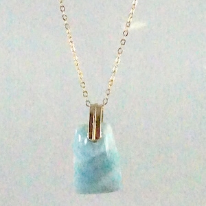 Beautiful Aqua Larimar Pendant Necklace