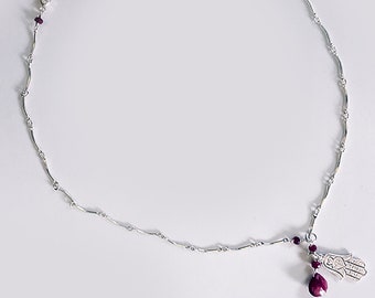 Ruby Hamsah Necklace