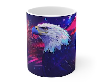 Eagle of Liberty Mug 11oz Mug, Glossy Coffee Mug, Patriotic Gifts, 2nd Amendment, American Patriot, Pro America, America Lover Gift