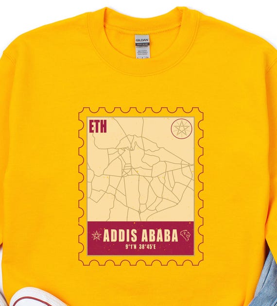 Addis Ababa Vintage Stamp Sweatshirt: Ethiopia, African Cities - Etsy