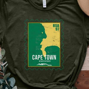 Unisex Cape Town Vintage Stamp T-Shirt, Distress Cape Town Tee, South African Tees, African Vintage, Cape Town Tees, Cape Coast.