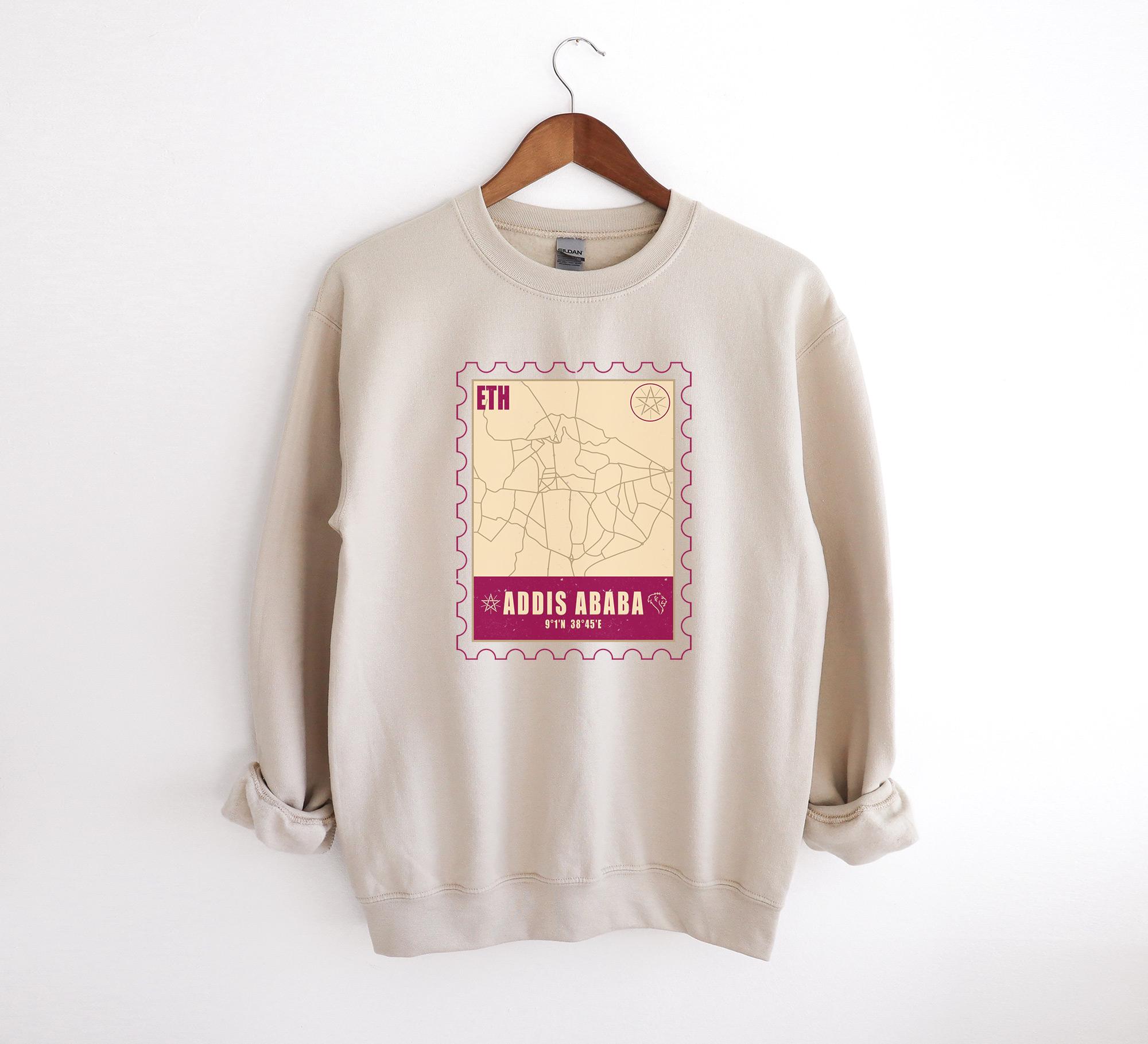 Addis Ababa Vintage Stamp Sweatshirt: Ethiopia, African Cities - Etsy