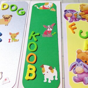Children handmade bookmarks, with whimsy stickers for all ages 12-up