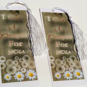 Sunflower digital design bookmark instant download With sentiment: I Said A Prayer For you image 1