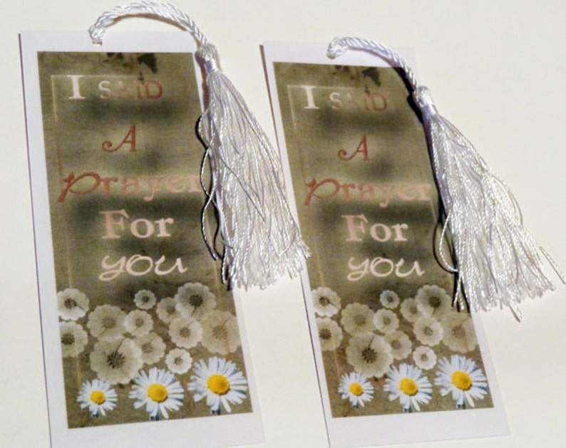 Sunflower digital design bookmark instant download With sentiment: I Said A Prayer For you image 1