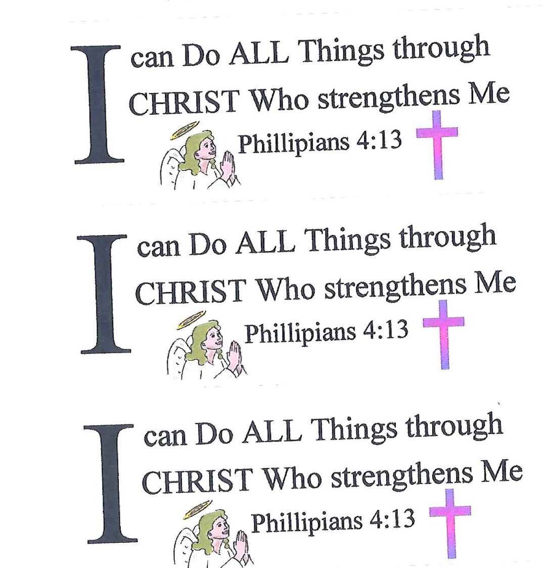 Philippians 4:13 Scripture 1 Address Labels Sheet - Etsy