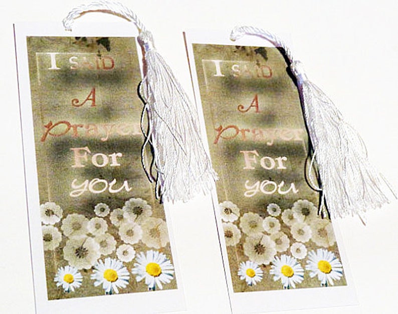 Sunflower digital design bookmark instant download With sentiment: I Said A Prayer For you image 3