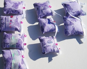 Sewn usa handmade purple cotton miniature pillow- Color options listed