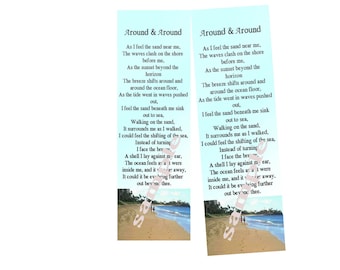 around and around poem bookmark