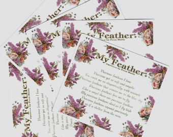 My Feather stickers- positive poem sentiment - inspirational-motivational