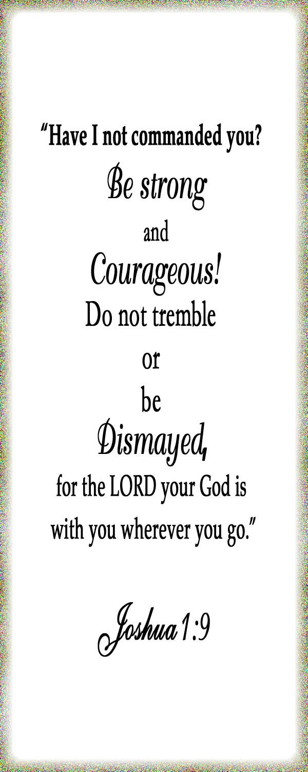 Joshua 1:9 Scripture Bookmark Instant Download - Etsy