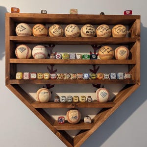 Large Homeplate Ring and Baseball Display