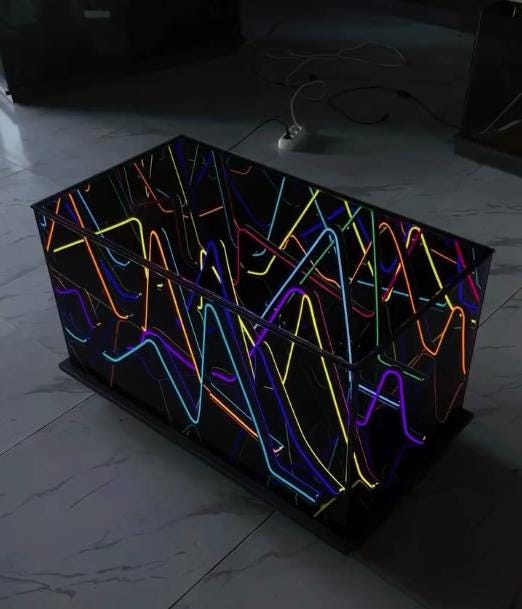 Personalized LED Neon Accent Table Custom Light-up Design Perfect for ...