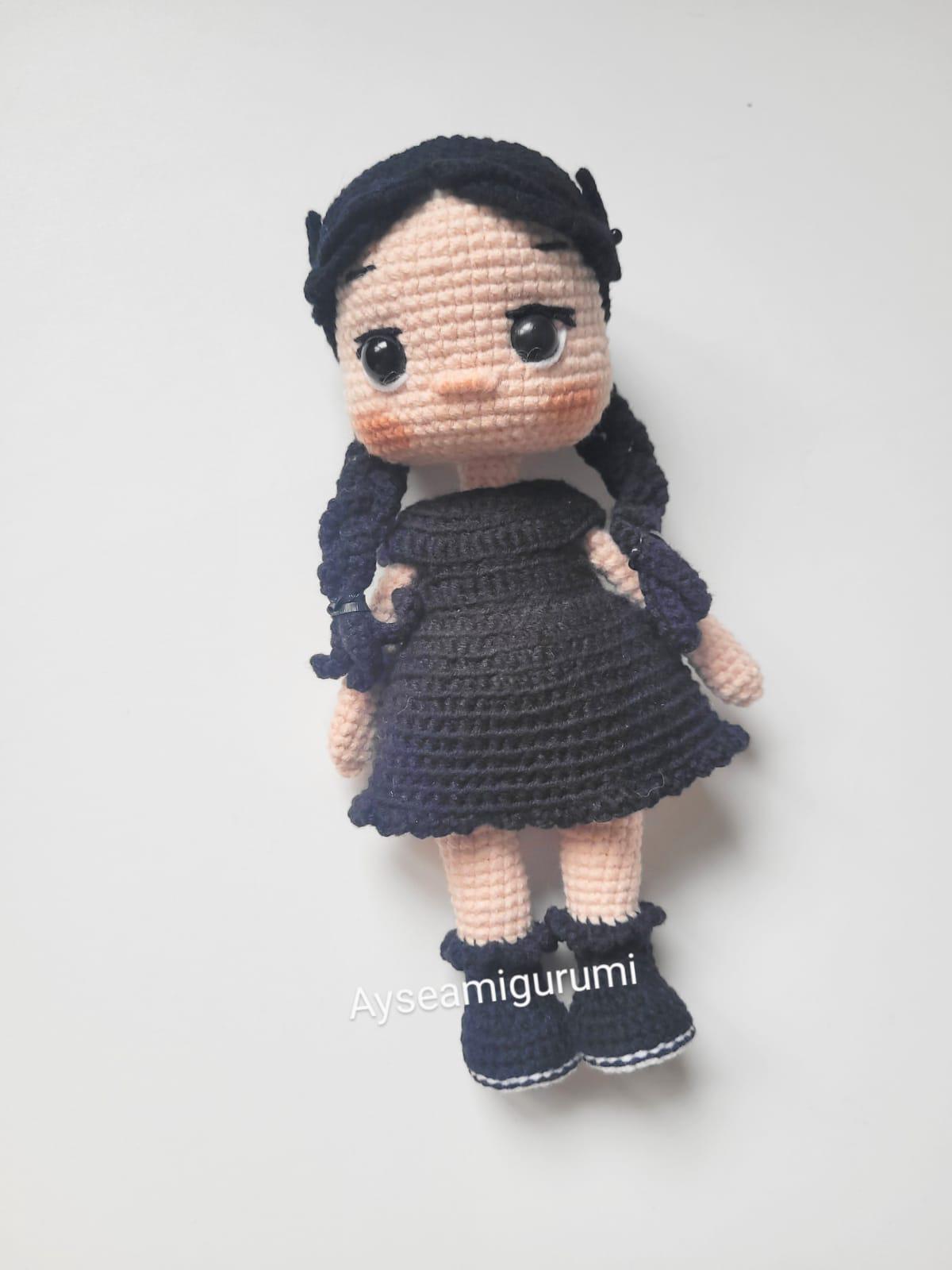 30 Wednesday Crochet Patterns for Dolls, Accessories, and Gothic Gifts 32 Wednesday-Inspired Doll Crochet Pattern
