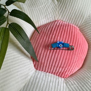Blue bear pin