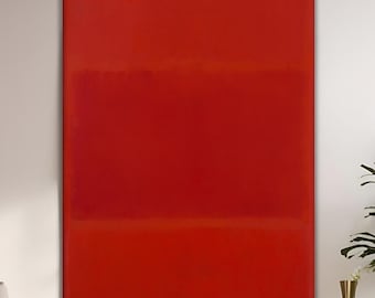 Mark Rothko - Dark and Light Red 1955 Oil Painting, Abstract Expressionism Painting, Rothko Wall Decor Paint, Luxe Art, Reproduction Art