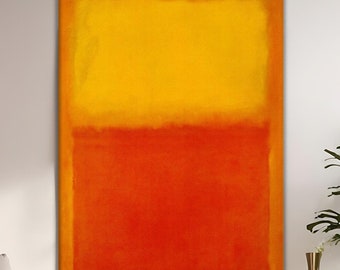 Mark Rothko - Orange And Yellow 1956 Oil Painting, Abstract Expressionism Painting, Rothko Wall Decor Paint, Luxe Art, Reproduction Art