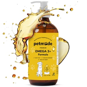 Omega 3 Fish Oil for Dogs - Deluxe Liquid Dog Skin and Coat Supplement for The Heart, with Wild Alaska Pollock Oil, Zinc, Vitamin C and E