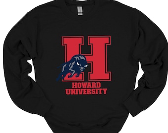 Howard University Bison crewneck  HBCU drip gear HU bison