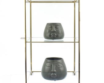 EMH Hand Made Large Glass and Brass Frame Display Showcase Box With Door 41.5 x 25 x 25 cm