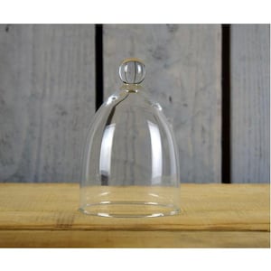 Small Mouth Blown Glass Display Cover Cloche Bell Jar Dome Centrepiece 11.5 cm