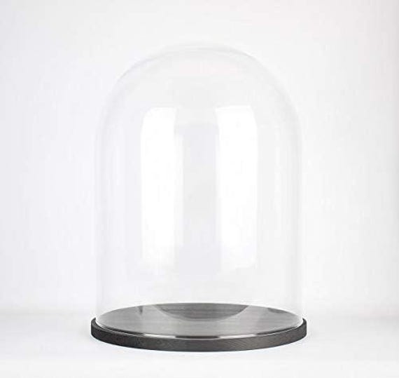 Cloche Verre Soufflé Bouche 30 Cm – Dôme Transparent Élégant Européen