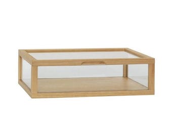 Small Display Oak & Glass Box