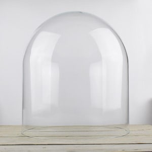 Large Glass Dome Display Cloche Bell 40 x 35.5 cm