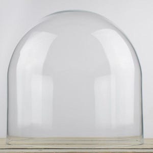 Large Glass Dome Display Cloche Bell 35 x 35.5 cm