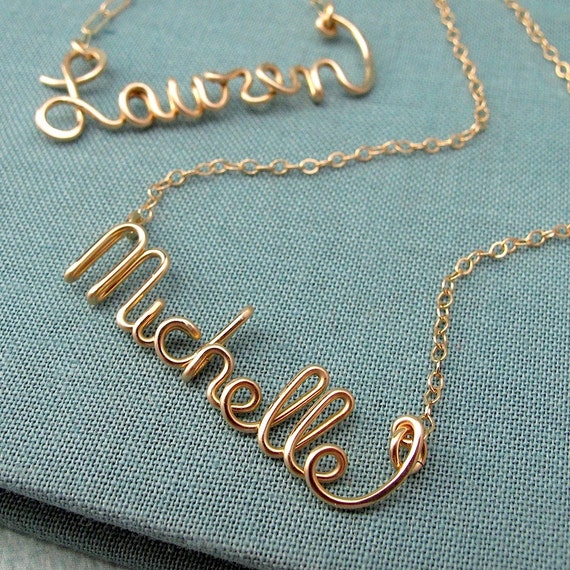 Custom 14k GF Script Name Necklace